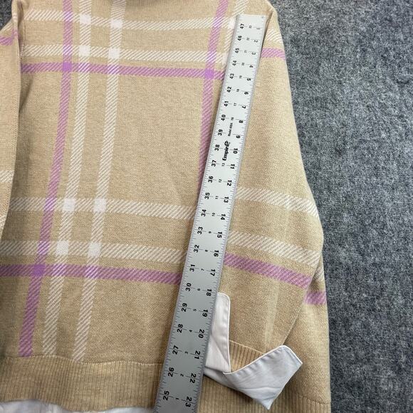 ISAAC MIZRAHI LIVE Plaid Blouse Women Size XL - Picture 10 of 12